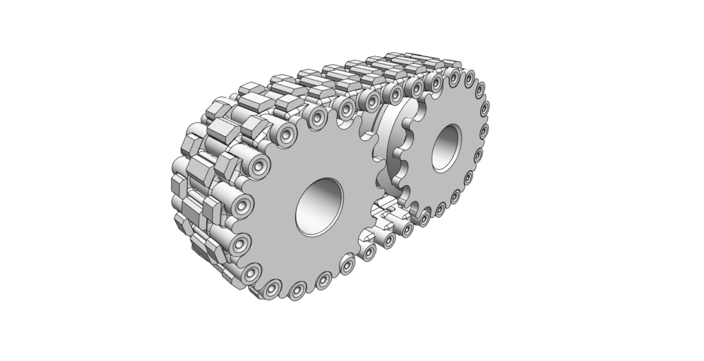 3D printed Sprockets and tracks design