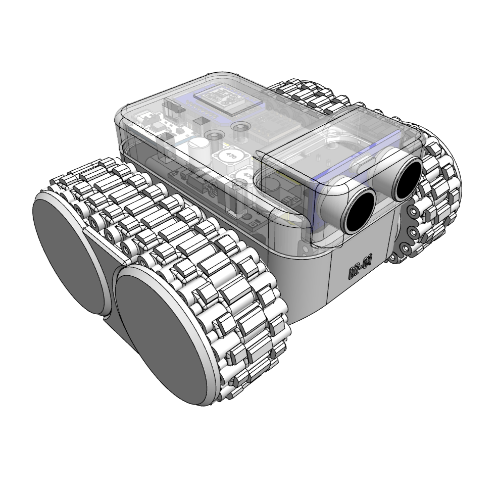 CAD design of the tracked mobile robot