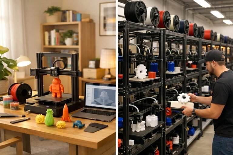 3D print at home vs 3D print farm