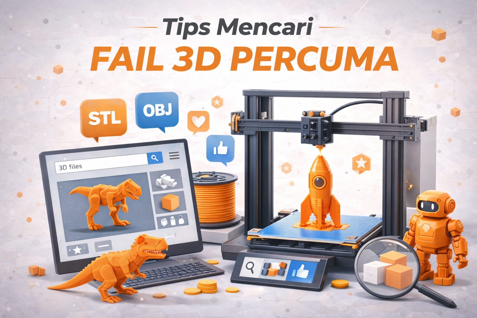 Tips Pencarian Model 3D: 6 Laman Web Terbaik Muat Turun Fail 3D Percuma & Berbayar