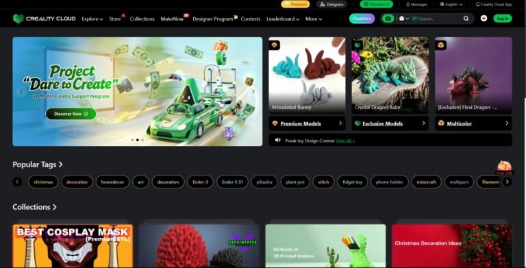 Laman web CrealityCloud.com