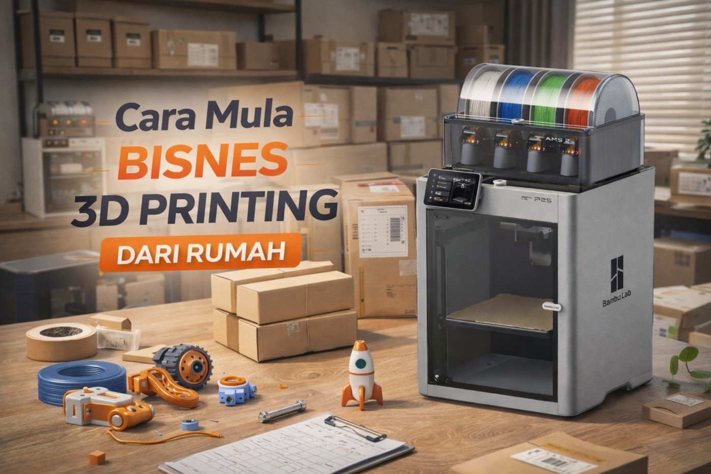 Panduan memulakan bisnes 3D printing dari rumah menggunakan printer 3D