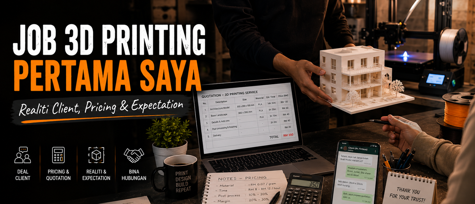 job 3D printing pertama saya