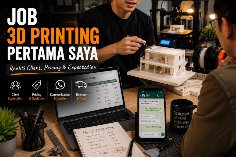 job 3D printing pertama