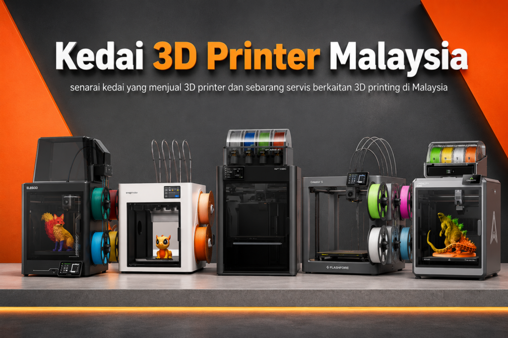 Senarai kedai yang menjual 3D printer di Malaysia