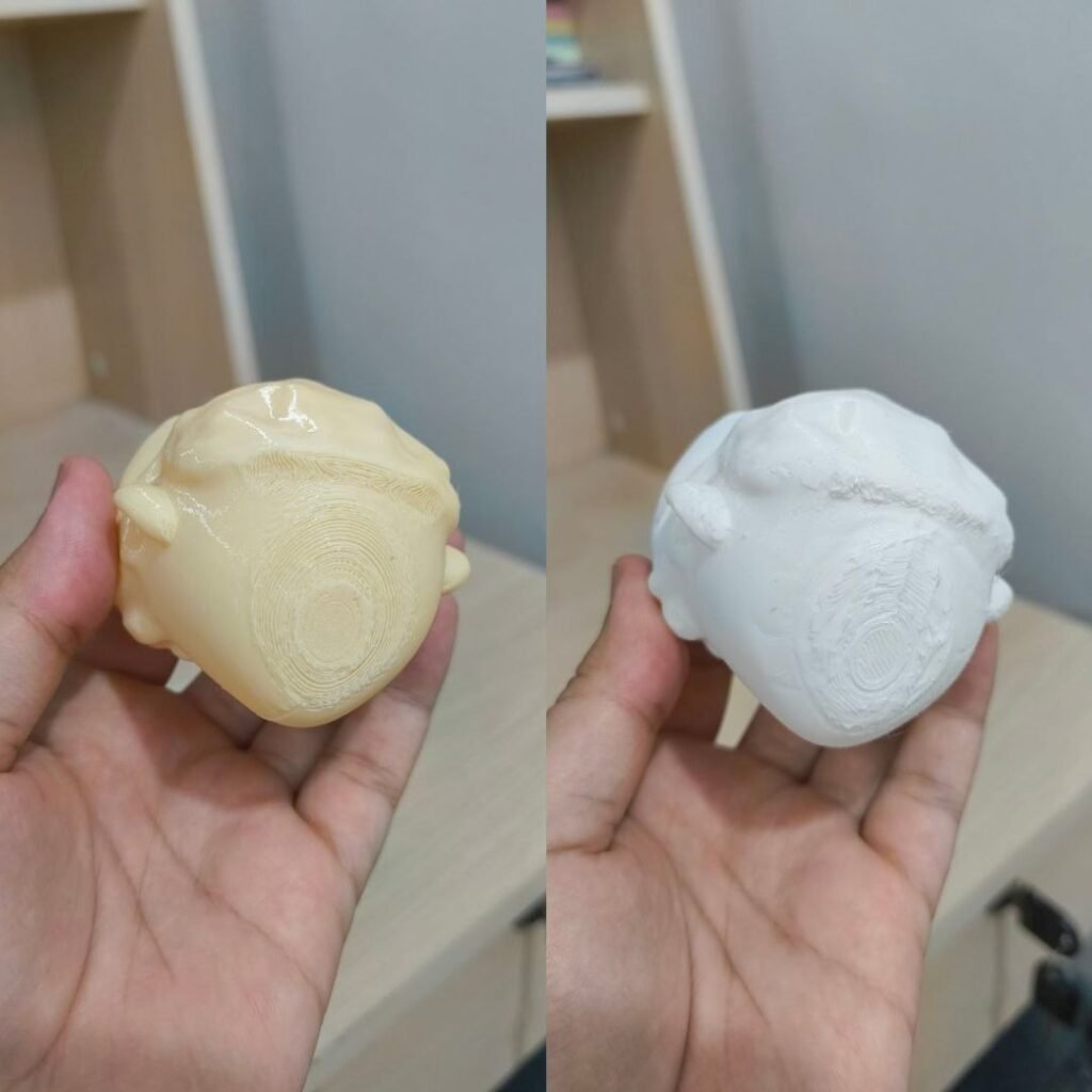 Kualiti permukaan cetakan 3D Boy Head guna filament warna PLA