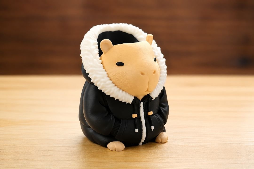 3D printed capybara pen holder front view