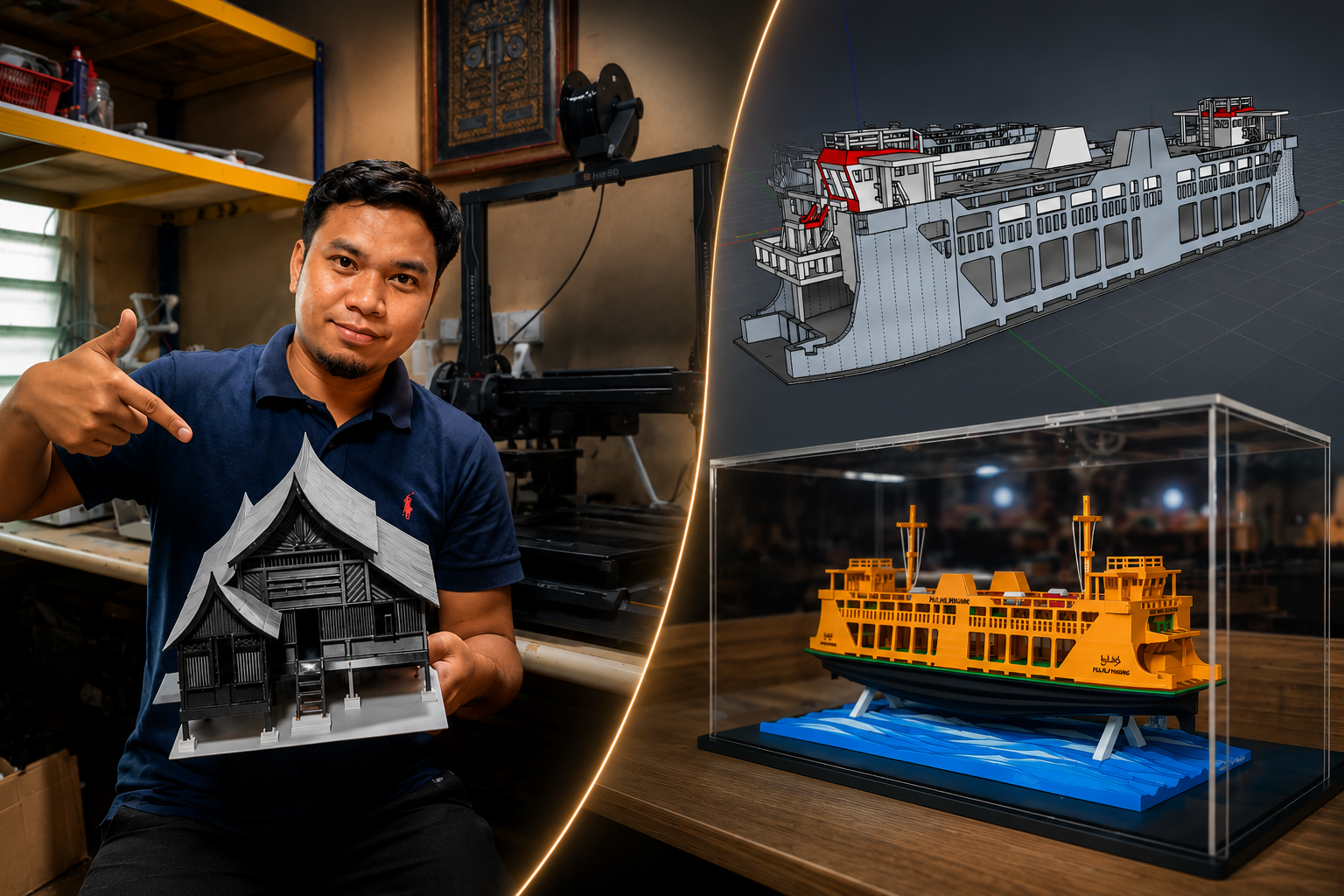 3D printed Malaysian heritage replicas