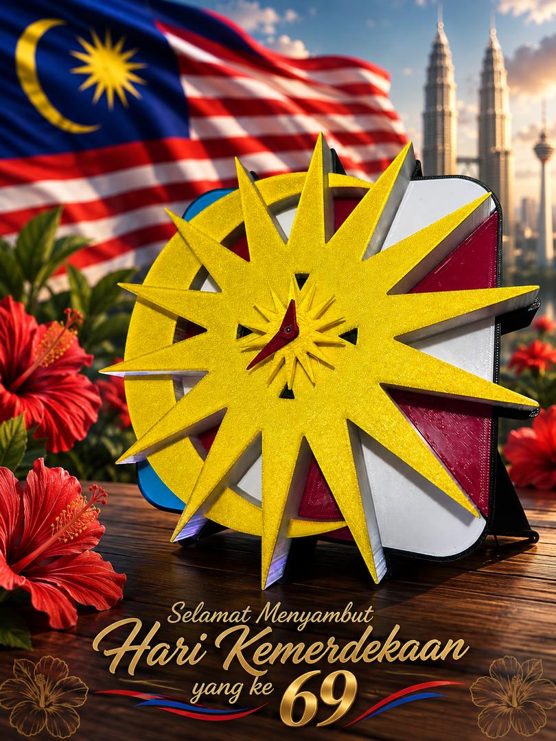 Kotak Lampu beserta Jam Malaysiaku — 2