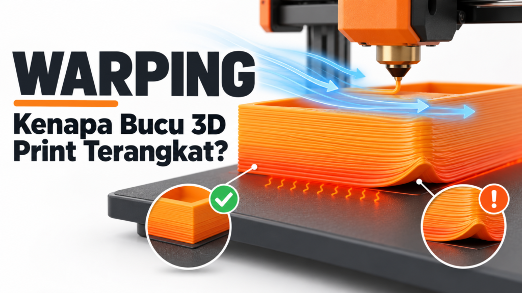 Kenapa Bucu 3D Print Terangkat dan Cara Mengatasinya?