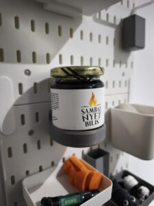 Glass Jar Pegboard Holder, image 2