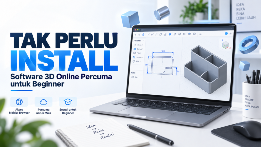 Tak Perlu Install: Ini Software 3D Online Percuma untuk Beginner
